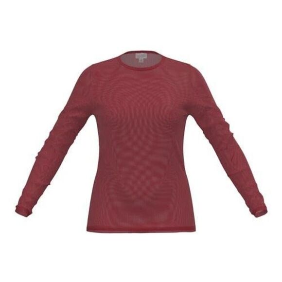 LuLaRoe 3XL Red May Long Sleeve Mesh Top - Picture 1 of 4